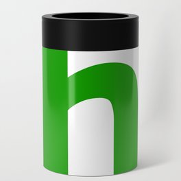 letter H (Green & White) Can Cooler