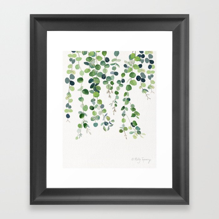 Eucalyptus Watercolor 4 Framed Art Print
