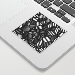 Grayscale Leaves Pattern Sticker