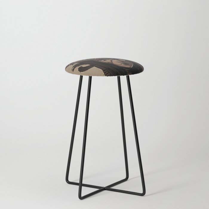 Black Cat Ninja Counter Stool