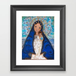 La Virgen de la Caridad del Cobre by Flor Larios Framed Art Print