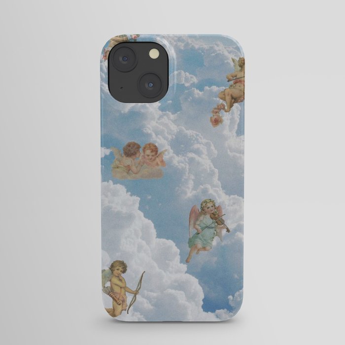 Renaissance angels in sky Cherubs Cupid Art iPhone Case