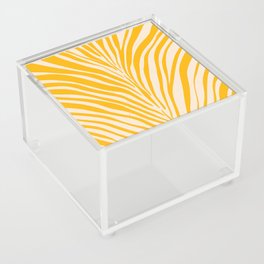 Yellow Zebra Animal Print Acrylic Box