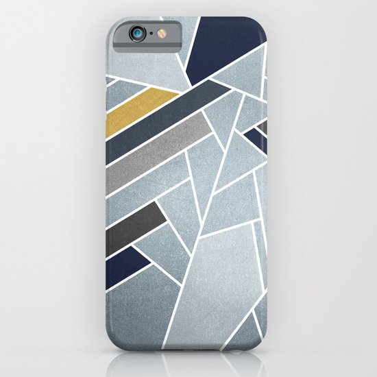 Soft Silver/Blue/Navy/Gold iPhone & iPod Case by Elisabeth Fredriksson Society6