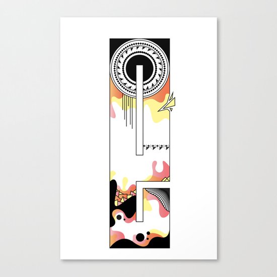 e typo Canvas Print