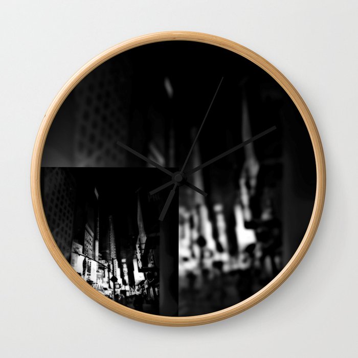 The City Colorless Wall Clock