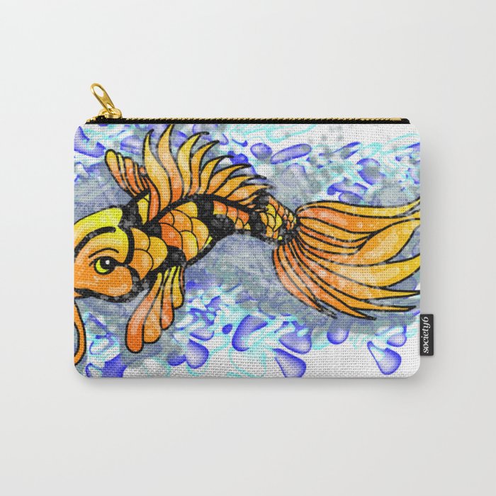 Koi Splashing in Water Carry-All Pouch