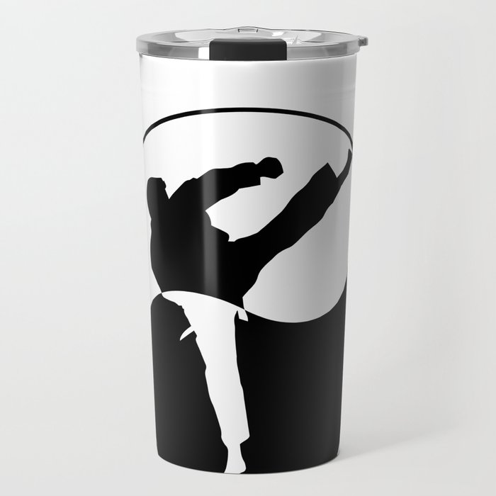 Taekwondo Kick design - Martial Art Yin Yang graphic Travel Mug