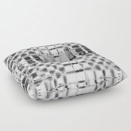 shibori itajime B&W squares Floor Pillow