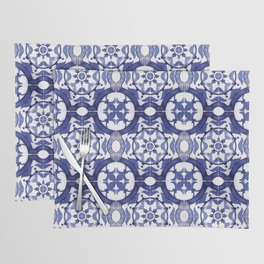 Portuguese Tiles Azulejos Blue and White Pattern Placemat