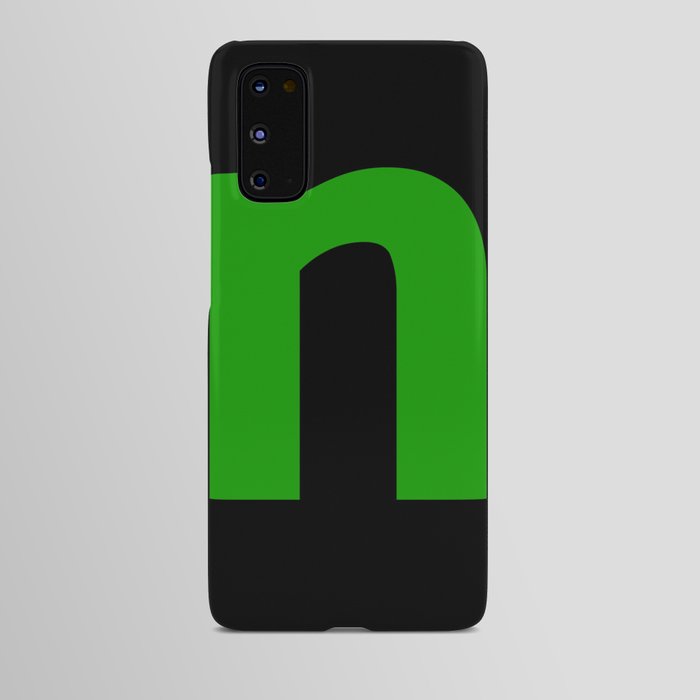 letter N (Green & Black) Android Case