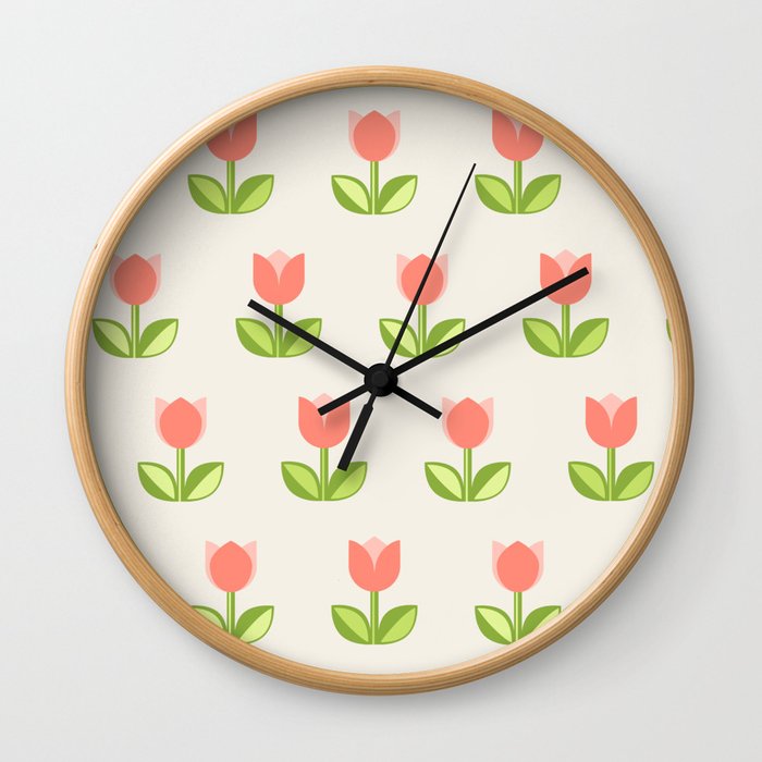 Tulip Garden Wall Clock