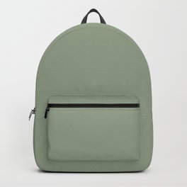 Dark Pastel Sage Green Solid Color Parable to Valspar Irish Paddock 5006-4A Backpack