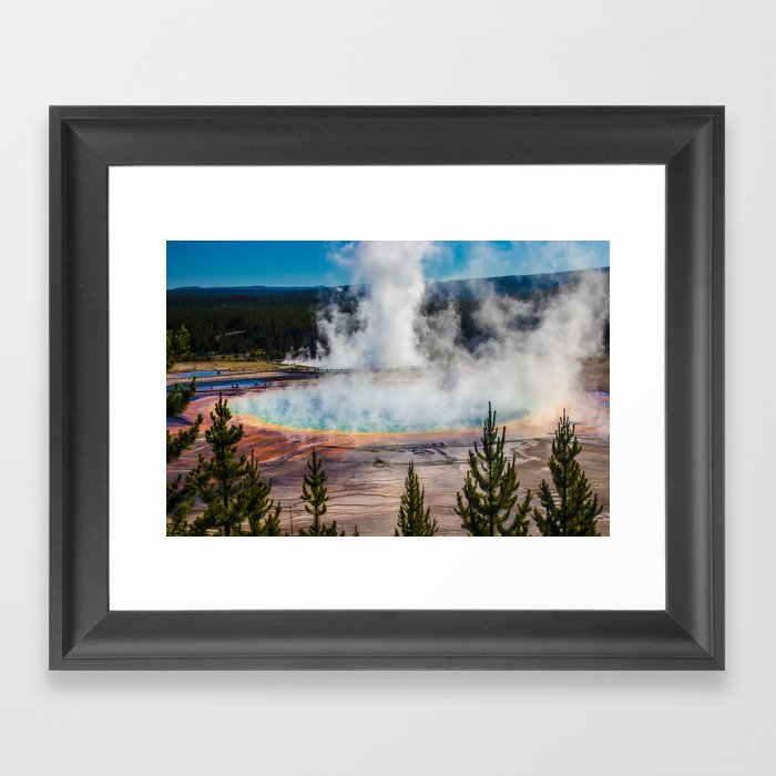 Grand Prismatic Spring in Yellowstone Framed Art Print
