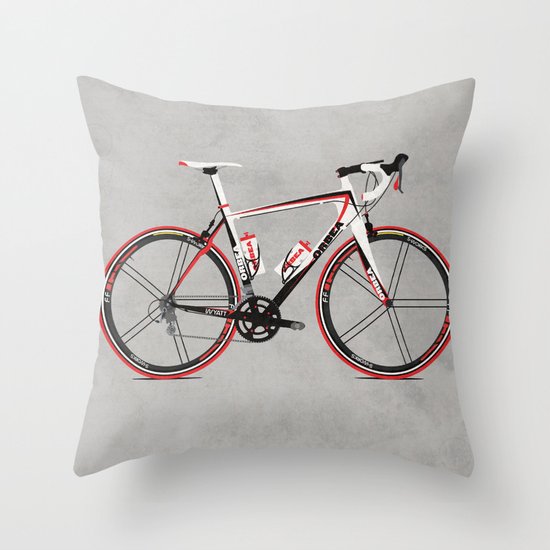 Race Bike Throw Pillow