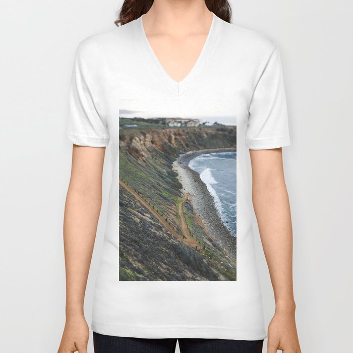 Pathway to the Ocean V Neck T Shirt