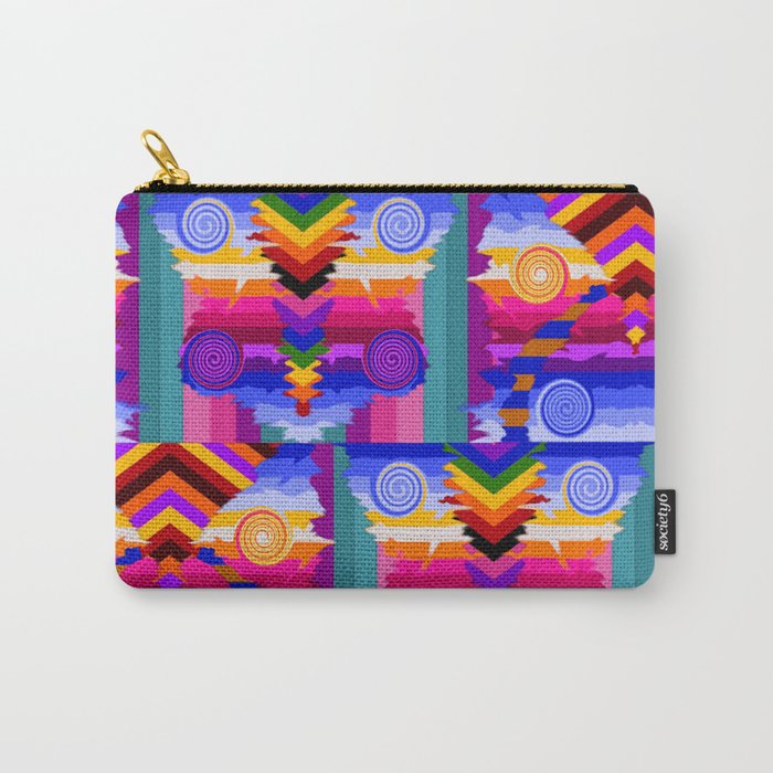 Colorful Abstract Cubismish  Carry-All Pouch