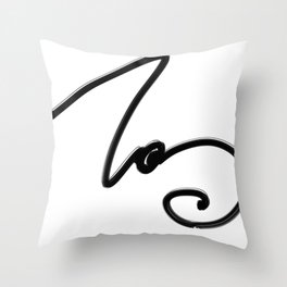 Lucky Abstract Line Drawing  Throw Pillow