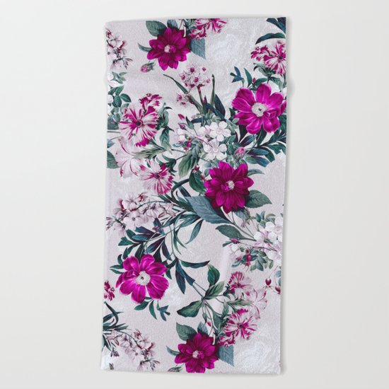 White Spring Beach Towel