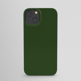 Solid Dark Forest Green Simple Solid Color All Over Print iPhone Case