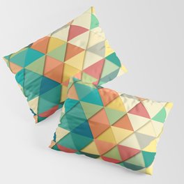 Multicolored Triangles Pillow Sham