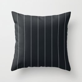White and black pinstripes Throw Pillow