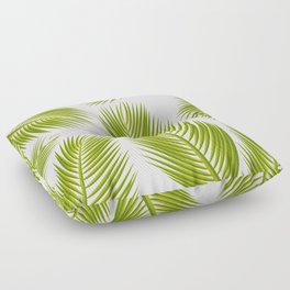 Tropical Green Palm Tree Leaf  Floor Pillow