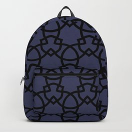 Black and Navy Tessellation Line Pattern 28 Pairs DE 2022 Trending Color Singing the Blues DET576 Backpack