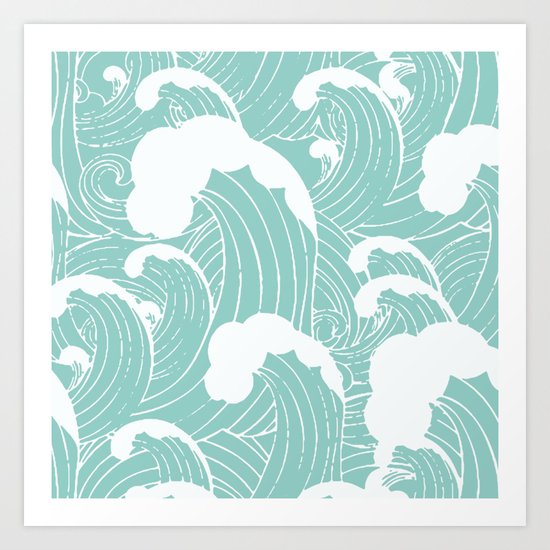 Refreshing waves Art Print