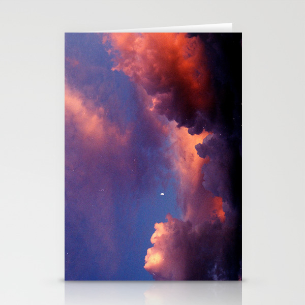 Moon In Sunset Clouds Stationery Cards By Borc Society6