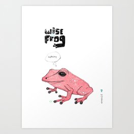 wise frog Art Print
