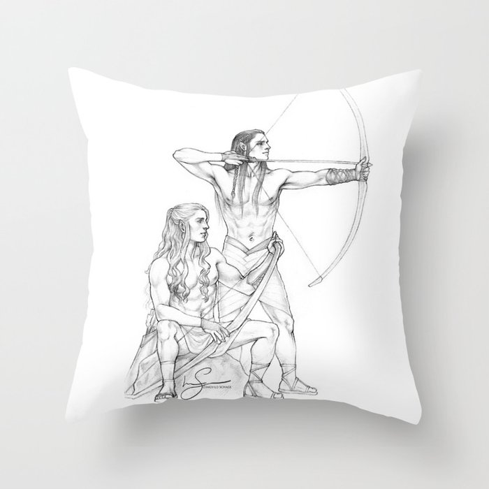 Archery Practice Throw Pillow