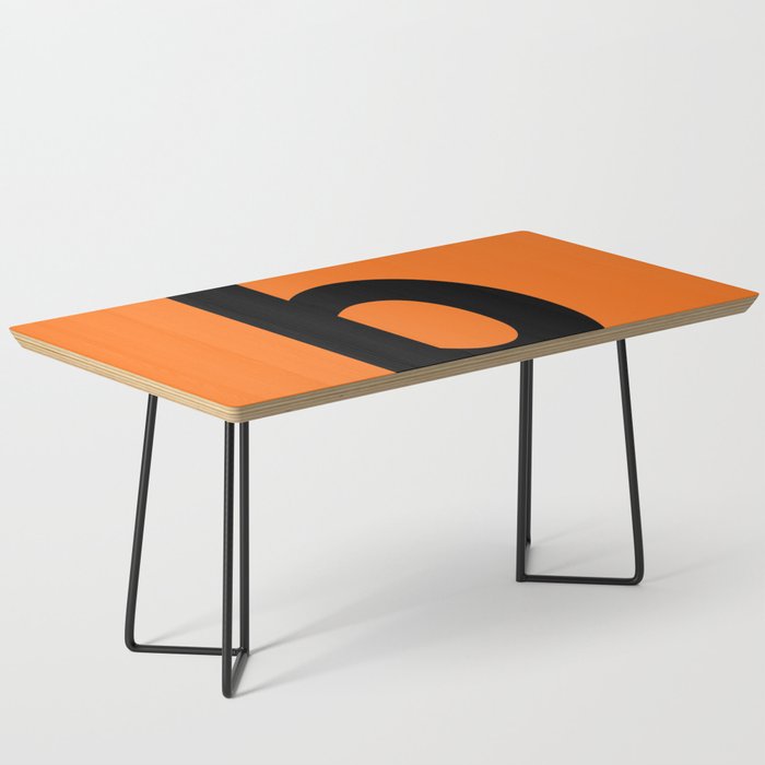 letter B (Black & Orange) Coffee Table
