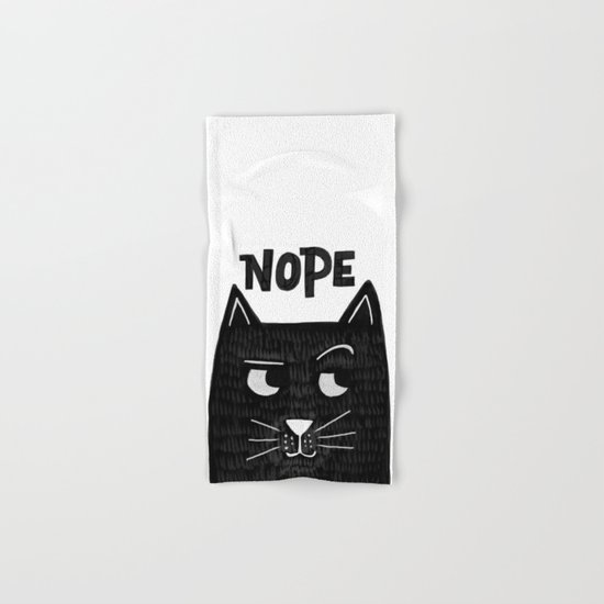 nope kitty Hand & Bath Towel