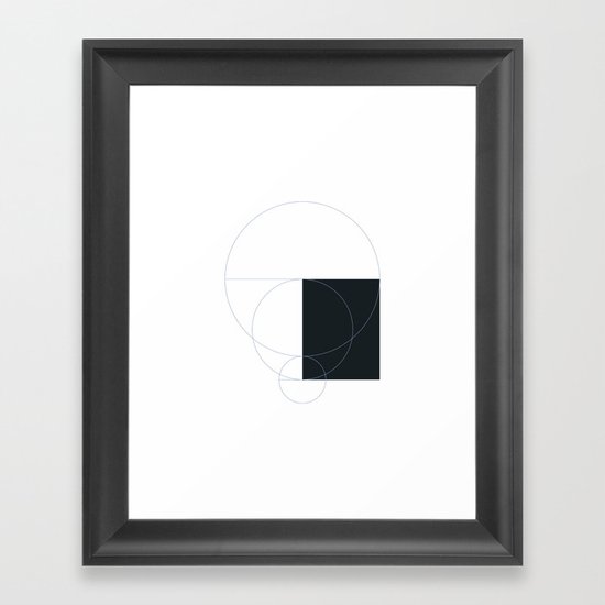 #303 Emptiness – Geometry Daily Framed Art Print