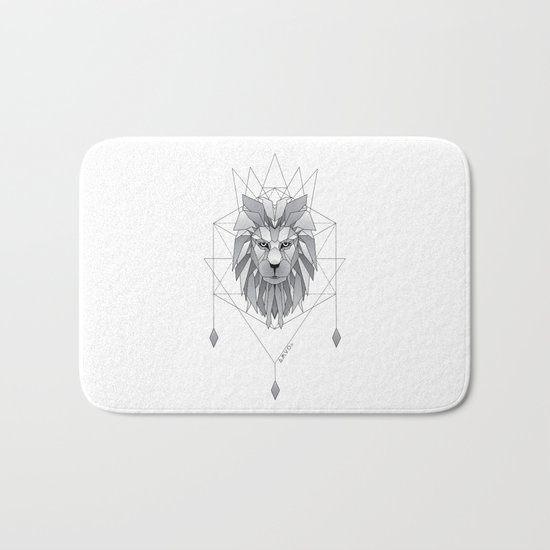 Geometric Lion Bath Mat