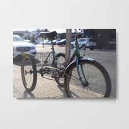 Tricycle cable post Metal Print | Photo, Vintage, Urban, Transportation, City, Digital, Tricycle, Street, Noedit, Trike 