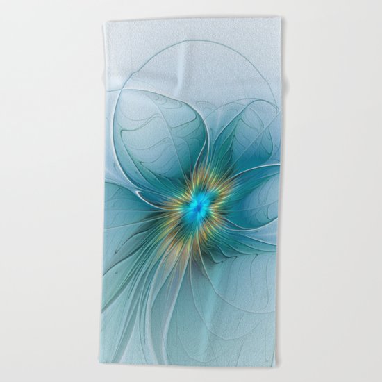 The little Beauty, Abstract Fractal Art Beach Towel