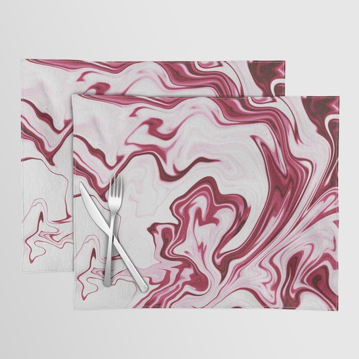 Red Marble Textured Placemat