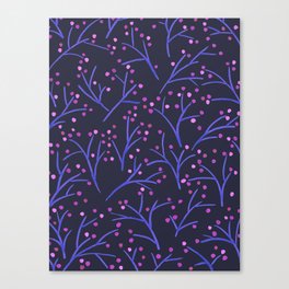 Dark very peri blossom Canvas Print