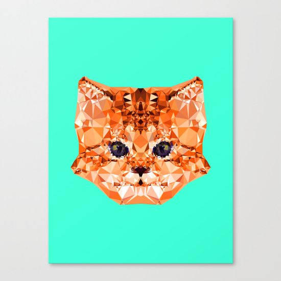 Geometric Kitten Canvas Print