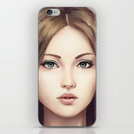 Beautiful Creative Portrait Girl Character Digital Painting Anime Game Essential by Dream Studio iPhone Skin