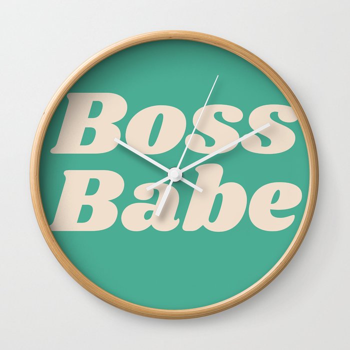 Retro Boss Green Wall Clock By Sweetgrpapercompany Retro Boss Green Wall Clock By Sweetgrpapercompany