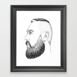 beard gold Framed Art Print