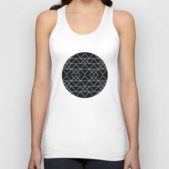 Triangles In Silver Unisex Tank Top