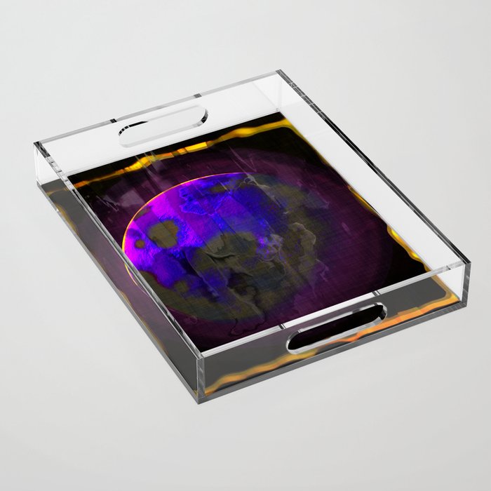 Purple Planet in Frame Acrylic Tray