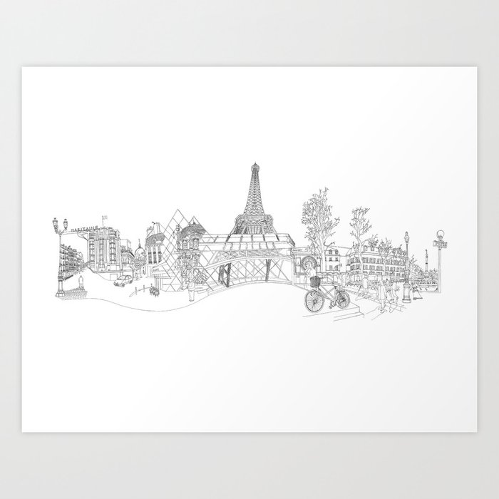 Paris! Version#1 Art Print