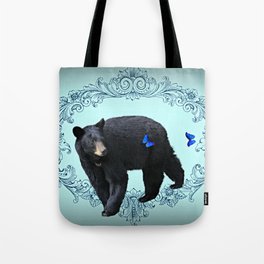 Bear and Butterflies Tote Bag