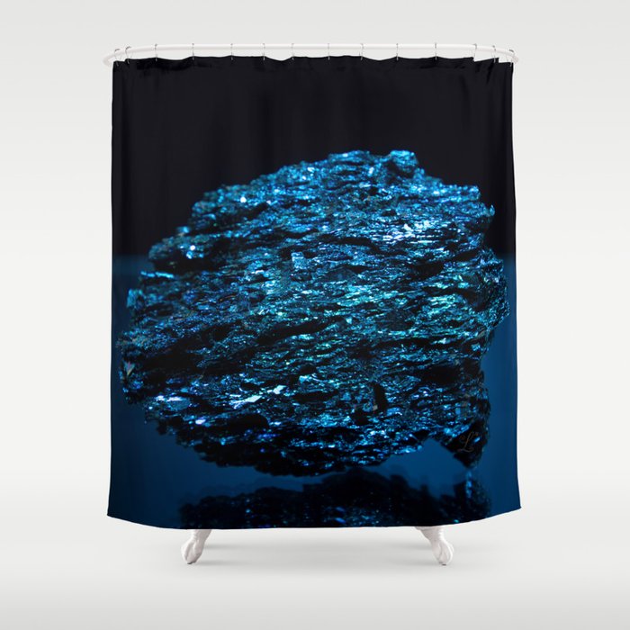 Blue Meteor Shower Curtain