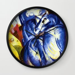 The Tower of Blue Horses by Franz Marc Wall Clock